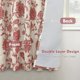 thumbnail image 2 of Cortinas DriftAway Freda con estampado floral de lino rojo, 160 x 160 cm, 2 paneles, 2 of 9