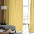 thumbnail image 4 of Yellow Solid, Semi Sheer Curtains 96 Inch Length 2 Panels Set, Pure Color Sheer Kitchen Curtain Privacy Voile Window Curtain for Living Room Bedroom Rod Pocket Drapes, 4 of 7