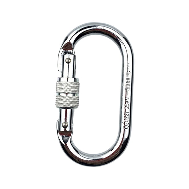Hebilla de Mosquetón para escalada en bloqueo de Tornillo resistente shamjiam Plata Mosquetón de escalada en roca