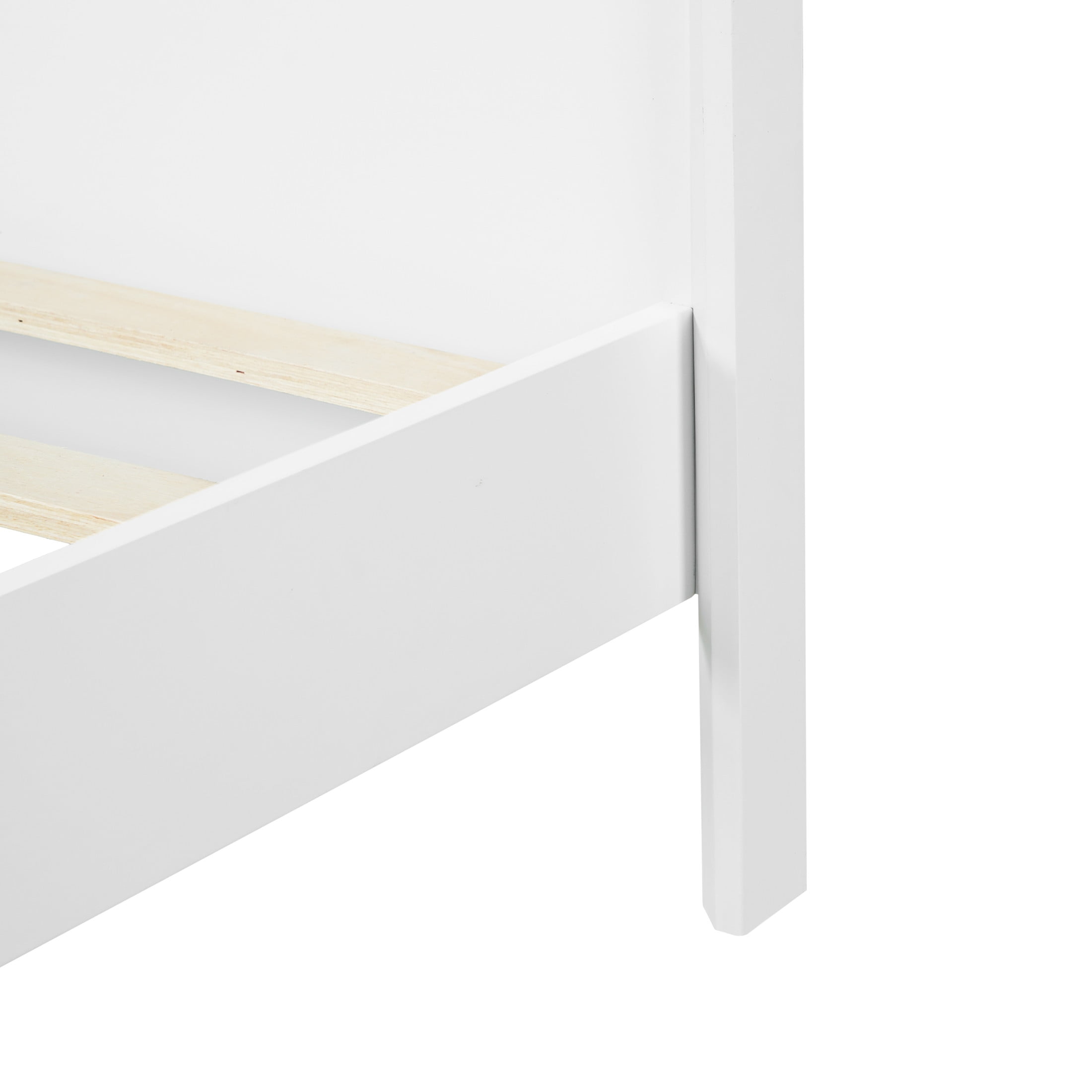 Christopher Knight Home Elegant Wooden King Size Bed Frame with Headboard, White