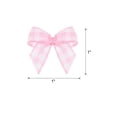 thumbnail image 2 of 80Pcs Mini Gingham Ribbon Bow 1" Checkered Fabric Satin Ribbon Bows for Craft DIY Hair Bow Sewing Pink and White, 2 of 5