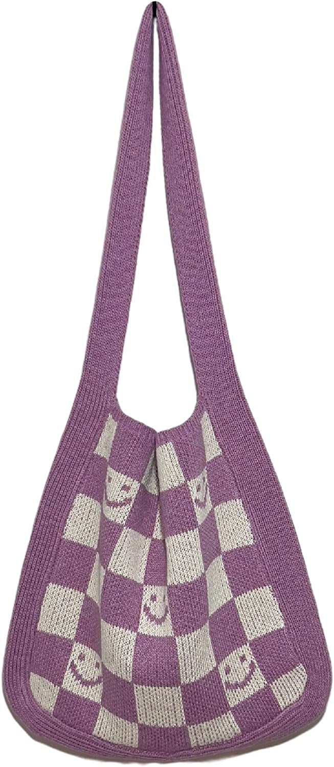 DanceeMangoos Y2k Aesthetic Tote Bag Aesthetic Y2k Bag Crochet Tote Bag