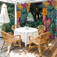 thumbnail image 4 of Outdoor Curtains for Patio Waterproof, Colorful Abstract Floral Outdoor Privacy Panels Grommet, Farmhouse Vintage Flowers Boho Blackout Outside Curtains for Porch/Cabana 54"x95", 1 Panel, 4 of 8