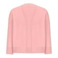 thumbnail image 4 of UJNDER Women's Lightweight Lace Crochet Cardigan Three Quarter Sleeve Knit Shawl Top Womens Cardigan Sweaters Pink L, 4 of 6
