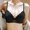 Black, variant on Women's Wireless Bra V Neck Lace Trim Spaghetti Strap Bra 70