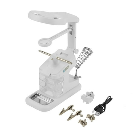 

USB Soldering Iron Workstation 10 LED Lights 3X/4.5X/25X Magnification Soldering Iron Workstation 360 Degree Rotation For