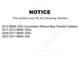 thumbnail image 2 of Transit Auto Front Rear Wheel Hub Bearings Assembly Disc Brake Rotors and Ceramic Pads Shoes Kit (10Pc) for Car BMW 335i 335is 335d - Left Right Side (Driver Passenger) KBB-119711, 2 of 10