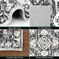 thumbnail image 3 of MeyJey Boho Indoor Hallway Runner Rug 2'x6', Oriental Non Slip Machine Washable Area Rug Distressed Vintage Floor Carpet for Bedroom Kitchen Dinning/Living/Laundry Room, Gray/Brown, 3 of 10