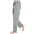 thumbnail image 5 of VULCANODON Mens Cotton Pajama Pants, Soft Lightweight Sleep Pj Bottoms Lounge Pant with Pockets(Light Grey Mel,L), 5 of 6