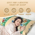 thumbnail image 4 of Bingfone Body Pillow Cover Long Pillow Case With Zipper Decorative Bedding Pillowcase 20"X54" Soft Cushion Pillow Case For Bedroom-Colorful Plants And Insects, 4 of 8