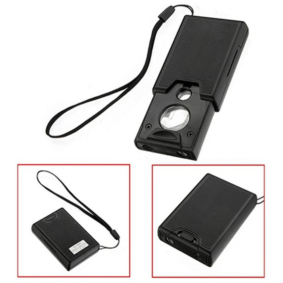 Cheers.US 30x 45x 60x LED Magnifying Glass Pocket Magnifier Lighted UV Jeweler Loupe Coins Stamp