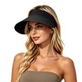 thumbnail image 4 of QSAWXQZ Women's Golf Sun Visor Wide Brim Foldable Soft Outdoor Beach Hat Adjustable Sport Cap Lightweight Travel Headwear Free Size, 4 of 6