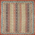 thumbnail image 1 of Ahgly Company Indoor Square Abstract Ginger Brown Green Oriental Area Rugs, 7' Square, 1 of 6