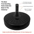 thumbnail image 5 of Outdoor Market Umbrella Base Stand 47 lbs Fillable Heavy Duty Patio Umbrella Base Stand with Adjustment Knob, Free Standing Sand & Water Fillable Pole Holder for Outdoor, Garden, Market, Lawn & Pool, 5 of 6