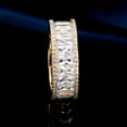 thumbnail image 4 of GM Esme 18K Gold Plated Eternity Rings Men Women Cubic Zirconia Wedding Promise Engagement Rings Size 8, Wedding Engagement Wedding Anniversary Gift, 4 of 5