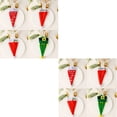 thumbnail image 1 of Juego de vajilla navideña de 8 piezas: gorro navideño rojo, cubiertos navideños, portavajillas, tenedor, cuchara, bolsita, portavajillas, vajilla navideña, decoración para botellas de vino., 1 of 5
