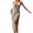 White, variant on Uaswgudfs Womens Halter One-Piece Swimsuit with High Slit and Floral Detail - Functional Bathing Suit for Pool or Beach Beige L