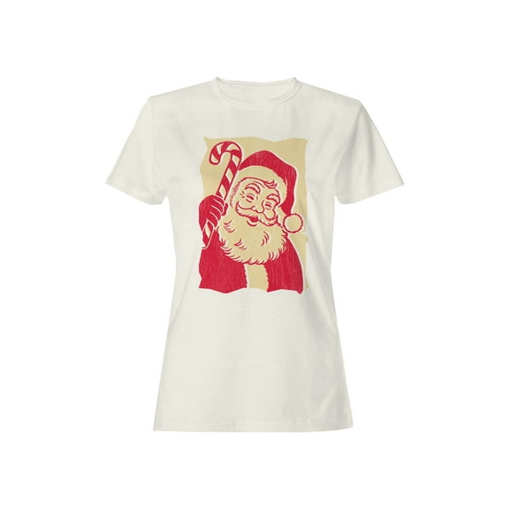 Retro Santa with Candy Cane Women's T-shirt