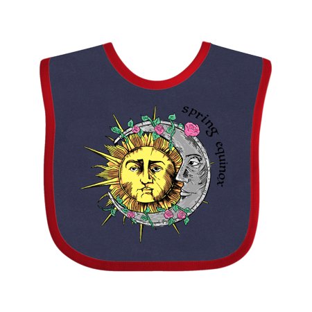 

Inktastic 1st Day of Spring Sun and Moon Spring Equinox Gift Baby Boy or Baby Girl Bib