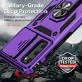 thumbnail image 5 of for Samsung Galaxy S20 Case with Camera Lens Cover HD Screen Protector, Dual Layer Military-Grade Drop Tested Magnetic Ring Holder Kickstand Protective Phone Case for Samsung Galaxy S20 5G (Purple), 5 of 17