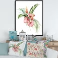 thumbnail image 2 of Designart 'Tropical Bouquet With Anthurium Lupine and Leaves On White II' Traditional Framed Canvas Wall Art Print, 2 of 5