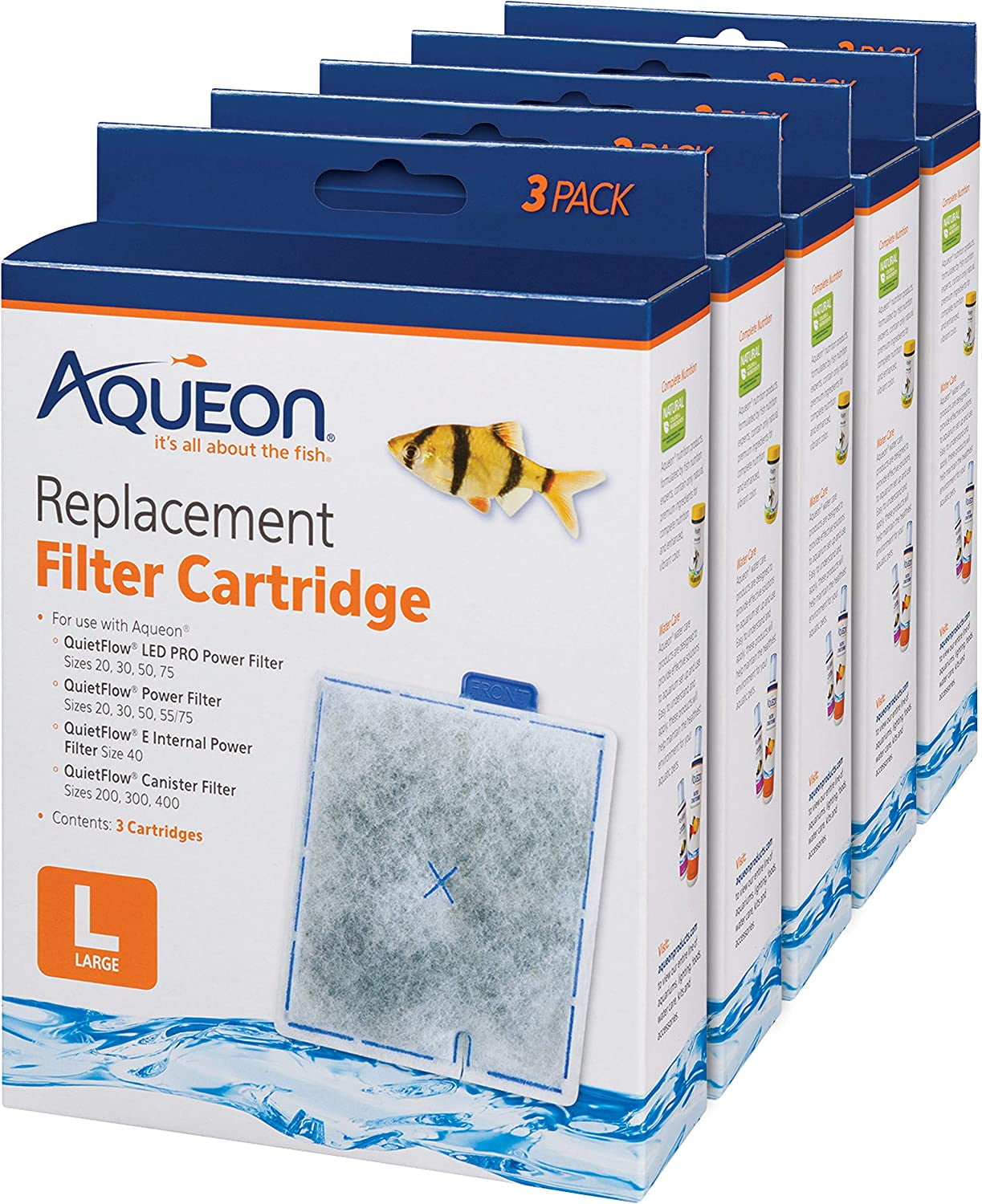 Aqueon Replacement Filter Cartridges For Filter Models 20, 30, 40, 50