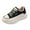 Black, variant on Women's Low Top Platform Sneakers Slip on Canvas Sneakers Casual Platform Tennis Shoes