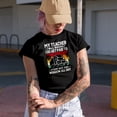 thumbnail image 2 of My Teacher Was Wrong, I Do Get Paid to Stare Out the Window, Funny Truck Driver Quote, Black T-Shirt, Small, 2 of 5