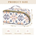 thumbnail image 4 of FORMRS Makeup Bag Travel Cosmetic Organizer for Women Fold Flat Zipper Pouch with Handle, Colorful Abstract Pattern, 4 of 8