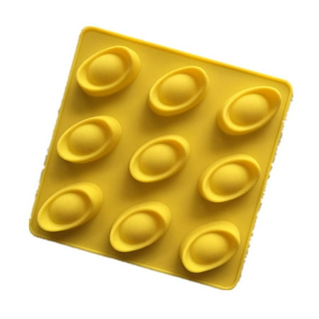 

9 Holes Chocolate Gumpaste Moulds Gold Ingot Shapes Silicone Mould Fondant Molds