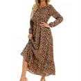 thumbnail image 6 of Xuniizn Floral Dress for Women, Long Sleeve Square Neck Fall Maxi Dress, Soft Thin Comfy Elegant Wedding Guest Dress, 6 of 6