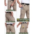 thumbnail image 5 of NAVEKULL Men's Cotton Flex Cargo Pants Lightweight Stretch Work Pants Durable Outdoor Hiking Trousers With 15 Pockets, 5 of 8