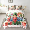 thumbnail image 2 of Manfei Chic Christmas Tree 7 Pieces Bedding Comforter Set,Xmas Nutcraker Soldier Full Bedding Set,Sweet Candy Cane Fitted Sheet Flat Sheet For Girls,Ultra Soft Home Decor Reversible, 2 of 8