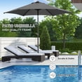 thumbnail image 2 of Ainfox 9ft Patio Umbrella Outdoor Portable Table Market Umbrella with Push Button Tilt/Crank Waterproof UV-proof, Gray, 2 of 8