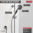 thumbnail image 2 of Delta Premium 3-Setting Slide Bar Hand Shower Chrome, 2 of 6