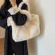 thumbnail image 3 of Bolso de felpa para mujer, bolso de mano de gran capacidad de moda de invierno, bolso de hombro para mujer, bolso de felpa suave, 3 of 6