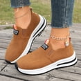 thumbnail image 2 of YOUYEDIAN Sneakers for Women Versatile Comfy Breathable Fashion Round Toe Slip On Sport Sneakers Casual Platform Solid Color Walking Shoes, 2 of 5