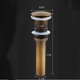 thumbnail image 3 of Tapón Emergente Retro Desagüe Del Fregadero Sin Rebosadero Latón Bronceado Válvula De Drenaje Del Fregadero Universal Sifón De Lavabo Sin Orificio De Rebosadero Pulido,6*21cm, 3 of 5