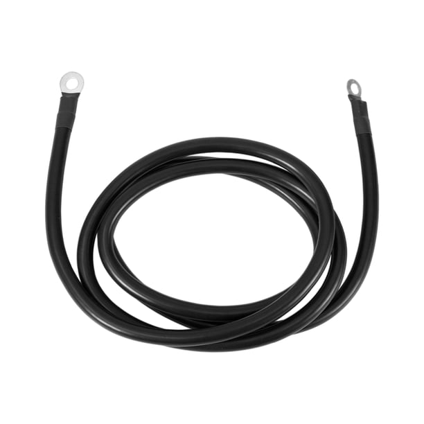 Cable de inversor de batería de 195cm 2AWG 3/8" 5/16" Cable de batería de cobre estañado Negro OT Tipo 1 Pc