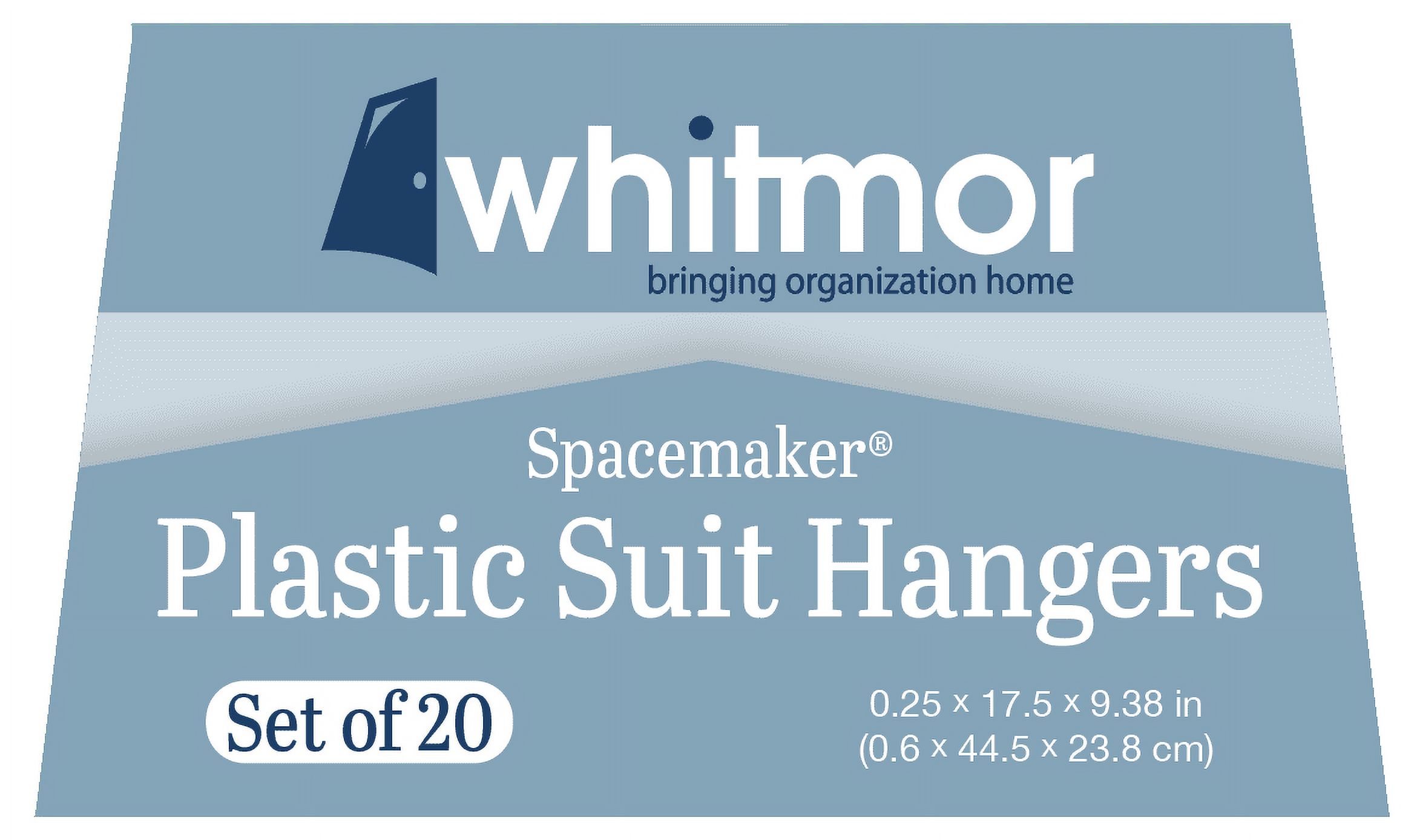Whitmor Spacemaker® Plastic Suit Hangers, 20 Pack, Black, Adult - image 4 of 7