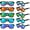 Solid Black Frame-10, variant on 10/18 Pack Neon Colors Party Sunglasses Mirrored lens Colored Glasses Bulk Retro Shades for Unisex Adults Teens Solid Color Frame-10,Multicolors