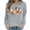 Gray Sweatshirts, variant on Jsaierl Halloween Sweatshirts Women Spooky Ghost Graphic Pullovers Fall Holiday Round Neck Long Sleeve Sweater Tops Halloween Costumes, Sizes S-2XL