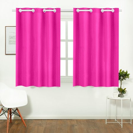 YUSDECOR Modern Minimalist Solid Pink Window Curtains ...