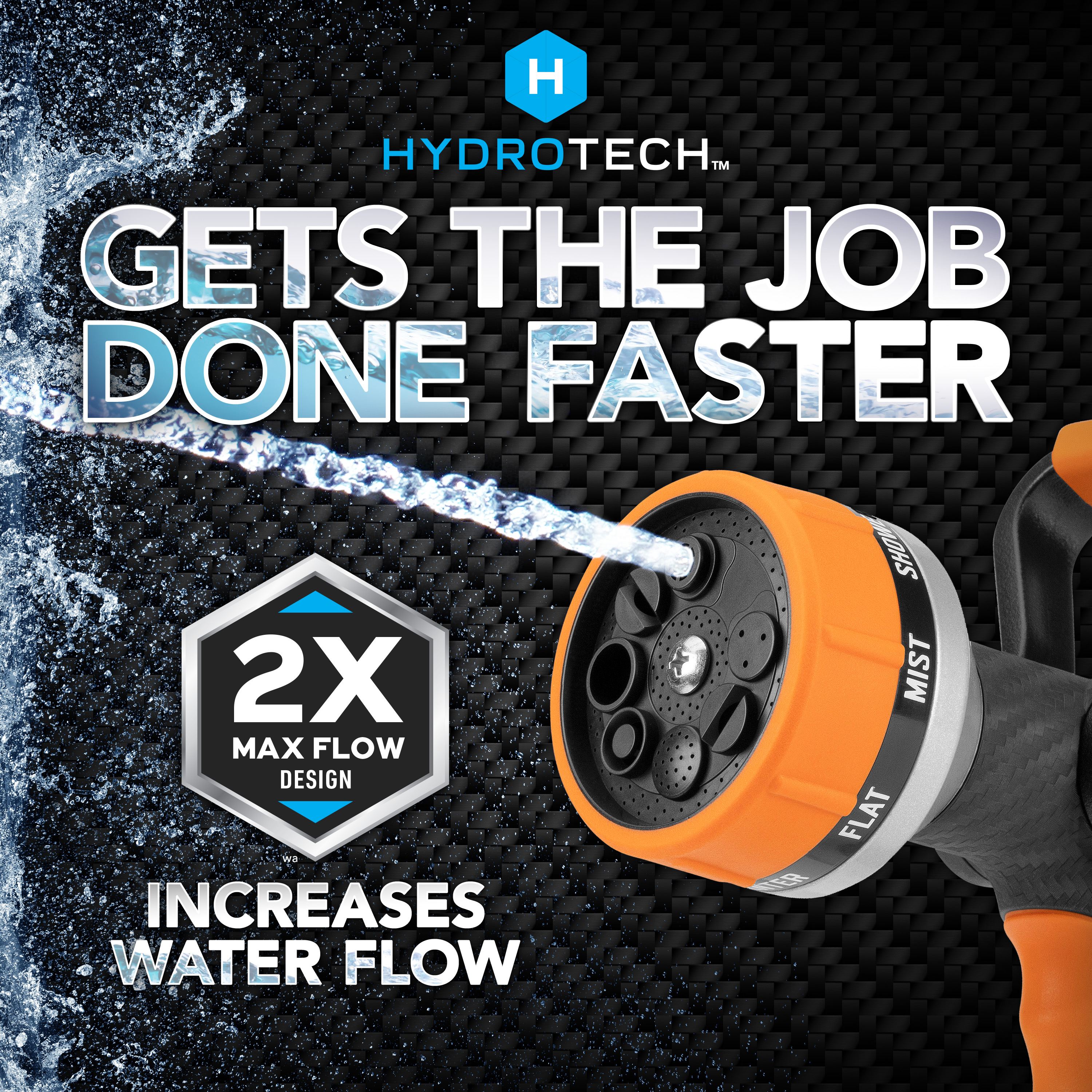 Hydrotech Heavy Duty 8-Pattern Fireman's Hose Nozzle photo 2