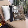 thumbnail image 1 of Ahgly Company Quotes Coussin d'Extérieur, 18 Pouces par 18 Pouces, 1 of 6