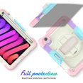 thumbnail image 2 of navor Rugged Cover Compatible with iPad Mini 6 (2021), Rotatable Kickstand Shoulder & Hand Strap Shockproof Heavy Duty Protective Case, 2 of 9