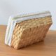 thumbnail image 2 of Hand Woven Storage Basket Desktop Natural Straw Storage Box Sundries Gadgets Organizer Cosmetic Container Organization White, 2 of 4