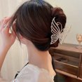 thumbnail image 5 of FanShow Pince à Cheveux Papillon en Strass pour Femmes Pince à Queue de Cheval Crabe Perle, 5 of 5