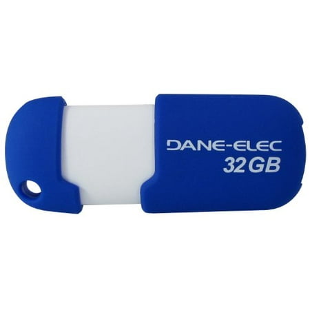 Dana Elec 32GB USB 2.0 Capless Pen Drive, Aqua