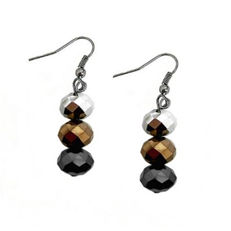 Copper Crystal Earrings - C Jewelry Mix And Match Black Silver Copper Glass Crystal Dangle Earrings